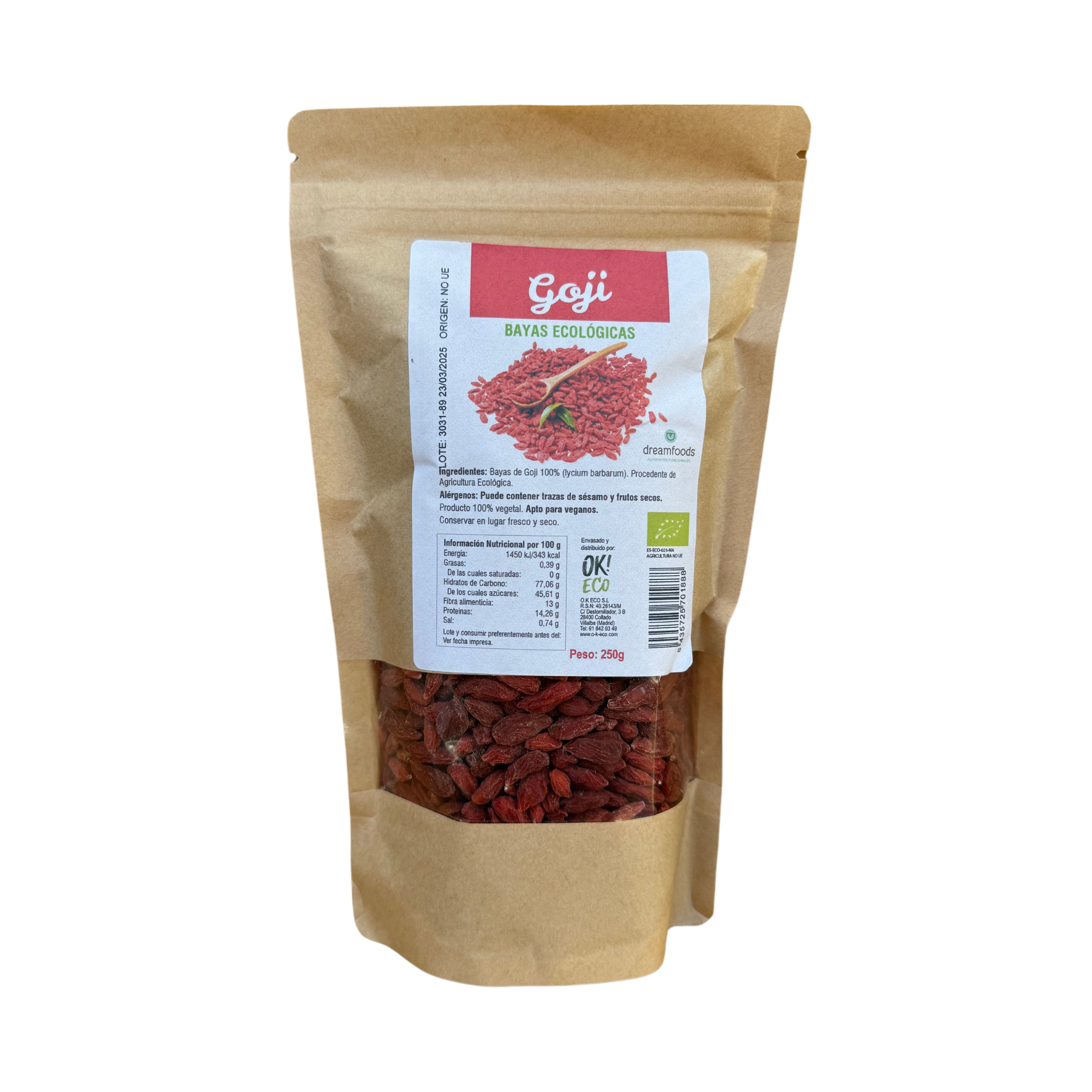 Bayas Goji Ecológicas 250g