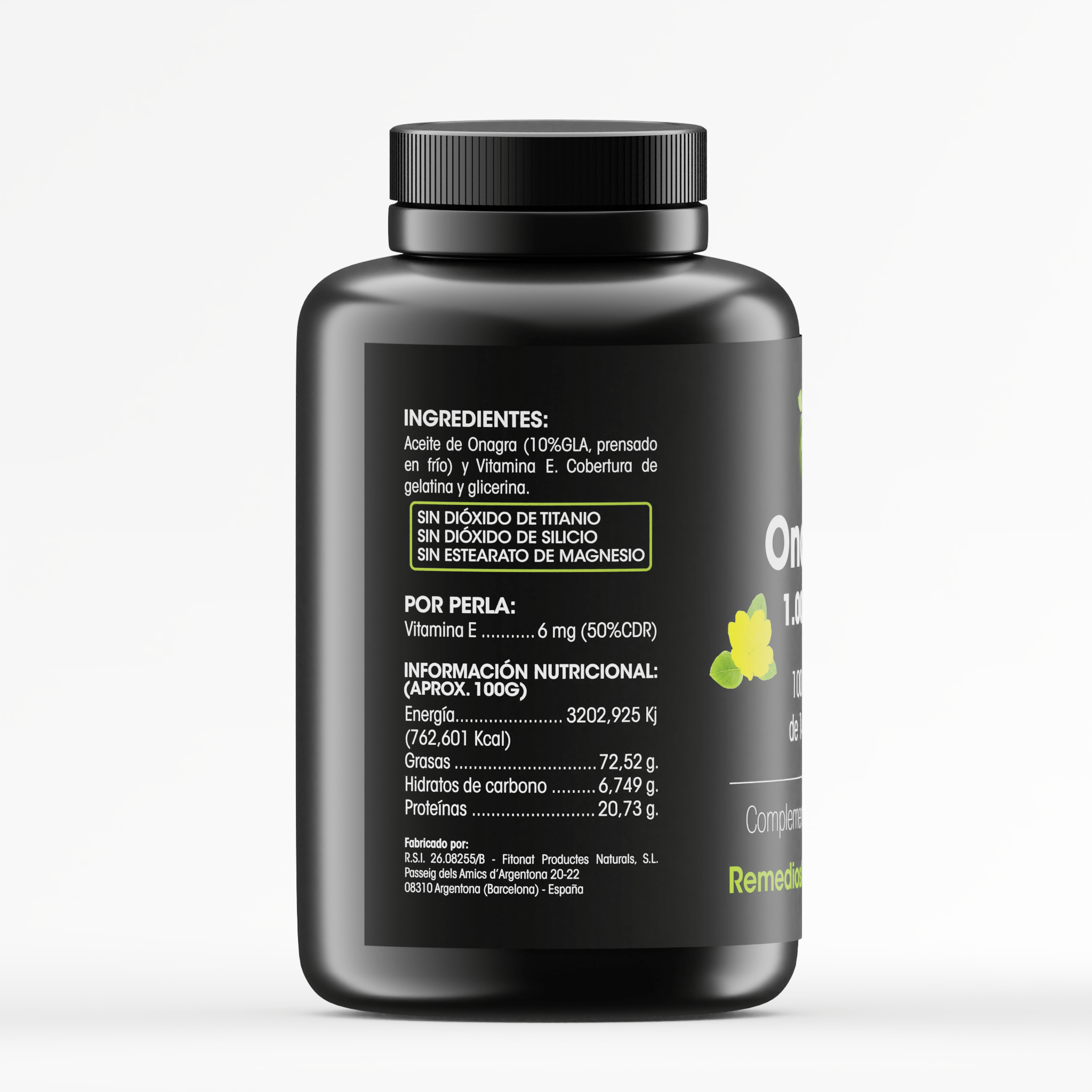 Aceite de Onagra 1000mg con Vitamina E - 100 Perlas - Imagen 2