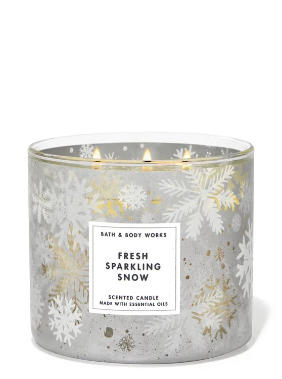 Candle Bath & Body Works Fresh Sparkling Snow - Imagen 2