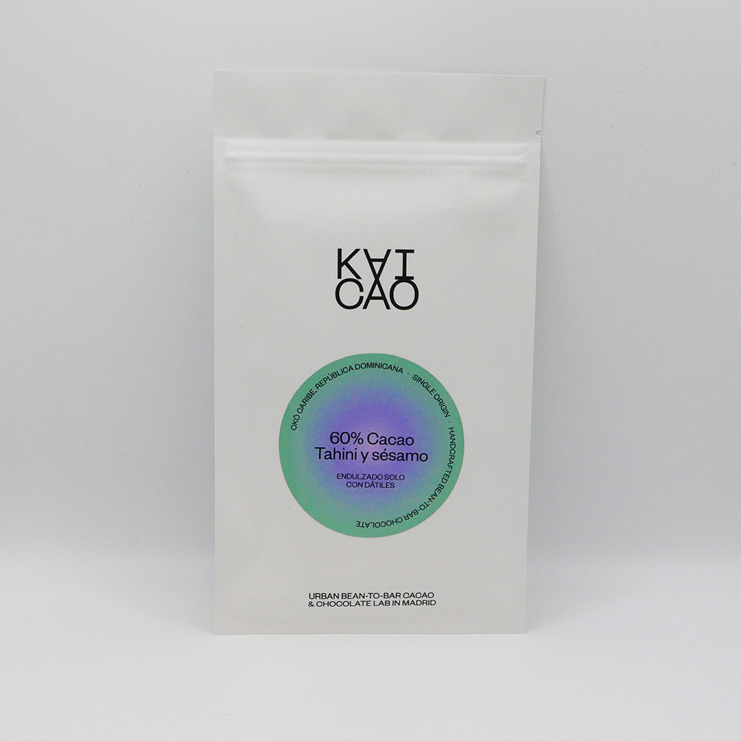 Chocolate negro con tahini y sésamo Kaicao - tableta 70g