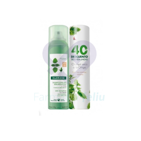 Champu Seco Ortiga Spray Seborregulador Klorane. - Imagen 2
