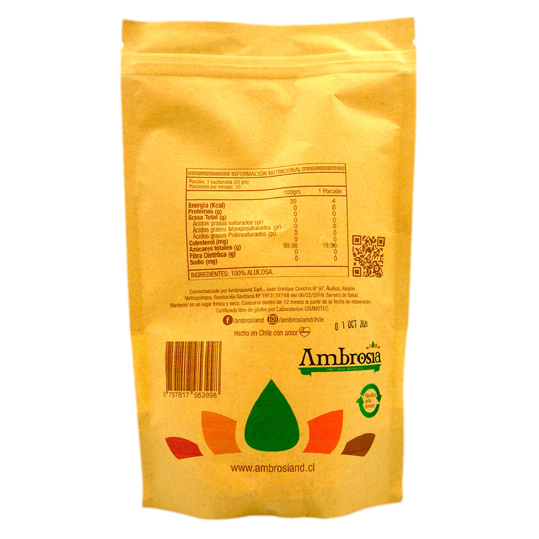 Alulosa 500 grs Marca Ambrosia - Imagen 2