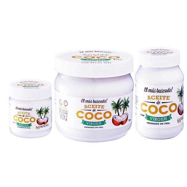 ACEITE DE COCO VIRGEN 500ml. GOD BLESS YOU - Imagen 2