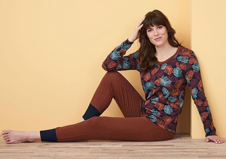 Pantalón pijama largo mujer de algodón orgánico - Imagen 4