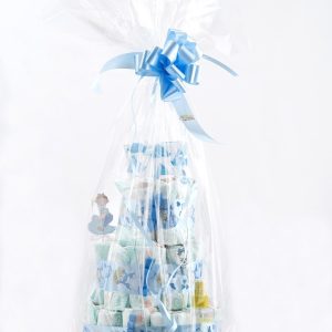 Tarta de pañales azul