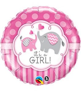 Globo foil It´s a Girl Elephants
