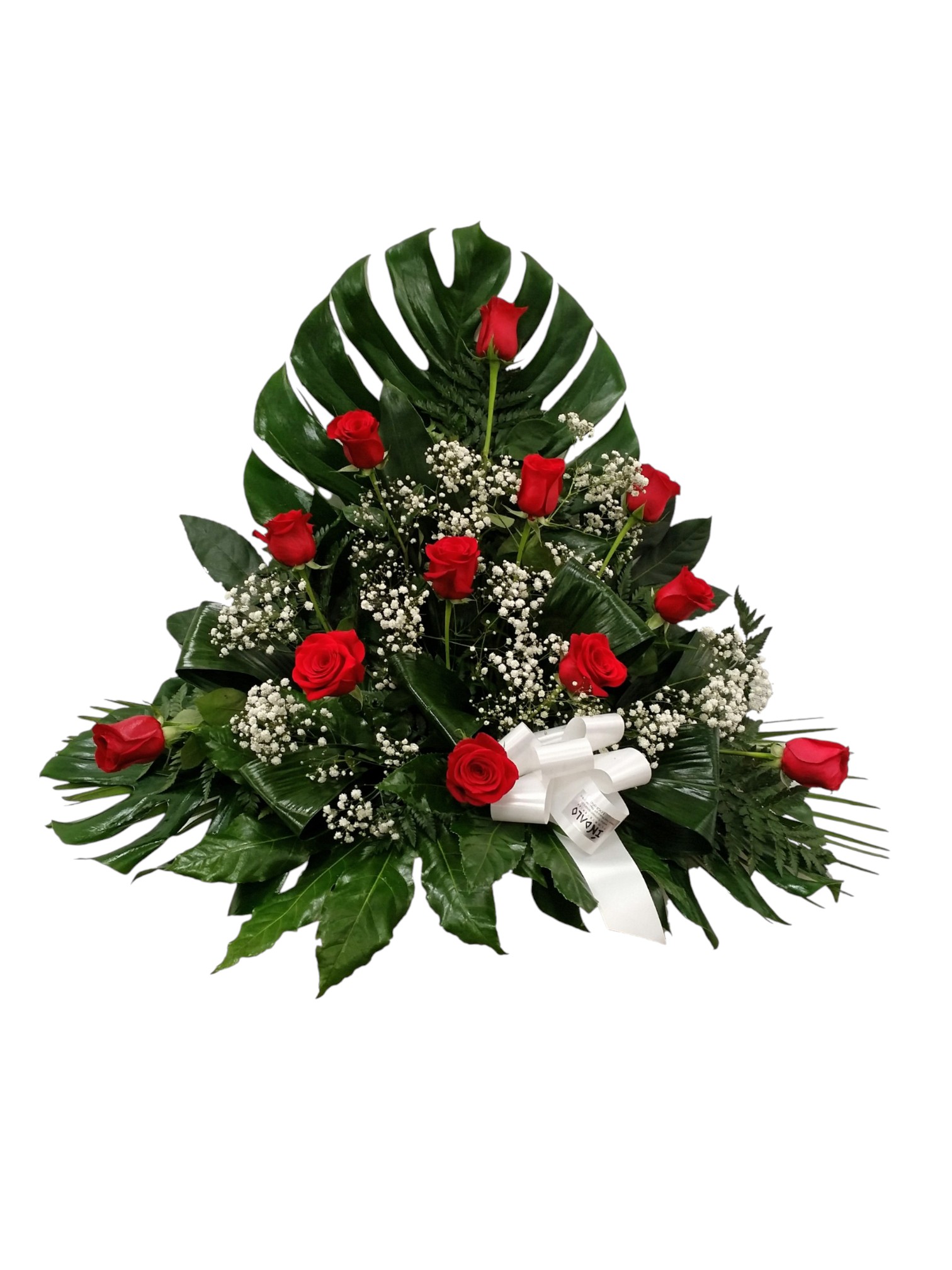 Centro 1 – 12 rosas rojas