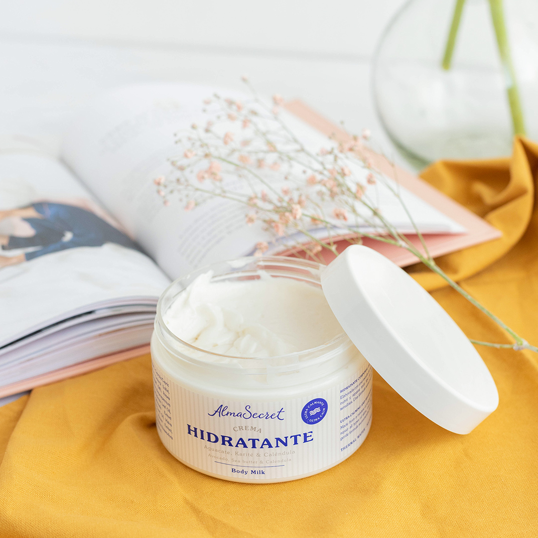 Crema corporal con aguacate, karité y caléndula
